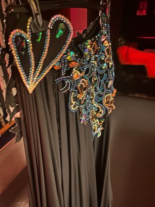 Traje Danza Vientre PolinaDCD Negro/Azul Talla S