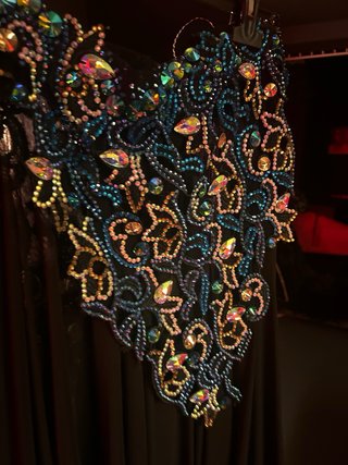 Traje Danza Vientre PolinaDCD Negro/Azul Talla S
