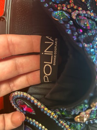 Traje Danza Vientre PolinaDCD Negro/Azul Talla S