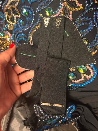 Traje Danza Vientre PolinaDCD Negro/Azul Talla S