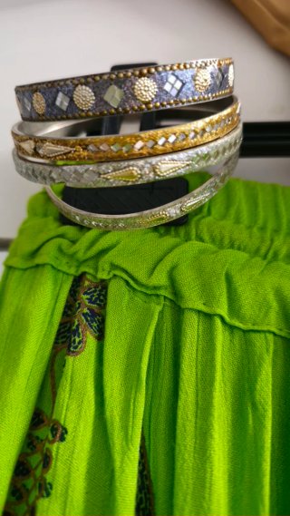Traje Danza Egipcia Verde y Dorado