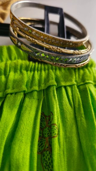 Traje Danza Egipcia Verde y Dorado