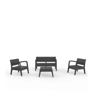 Conjunto Set de Muebles Jardín Miami SHAF Plástico