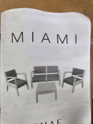 Conjunto Set de Muebles Jardín Miami SHAF Plástico