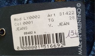 Valentino Garavani Jeans Dritti Blu nuovi