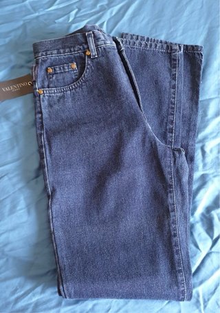 Valentino Garavani Jeans Dritti Blu nuovi
