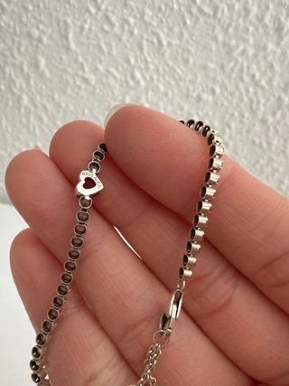 Pulsera Pandora Corazón Rojo y Circonitas