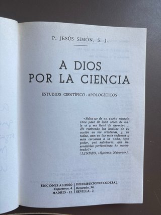 A Dios por la ciencia estudios científico-apolo...