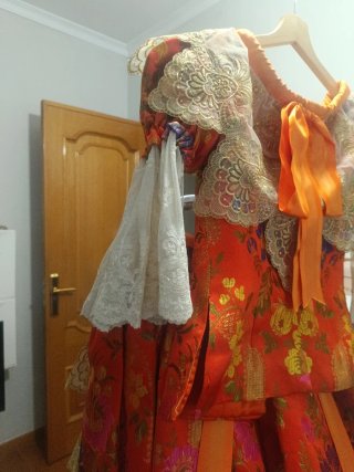 Traje de Fallera Multicolor Naranja 15 , 16, 17...