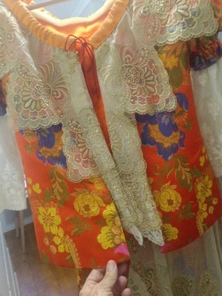 Traje de Fallera Multicolor Naranja 15 , 16, 17...