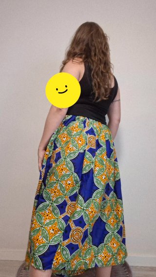 Falda larga estampado africano talla única