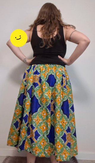 Falda larga estampado africano talla única