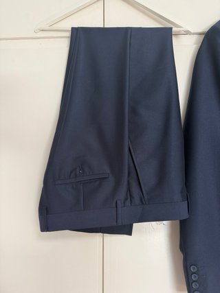 Traje azul chaqueta y pantalón azul