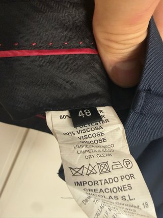 Traje azul chaqueta y pantalón azul