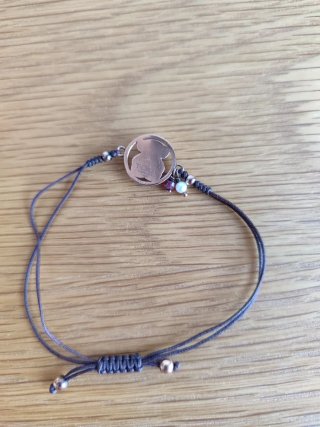Pulsera Tous Oso Turquesa y plata dorada