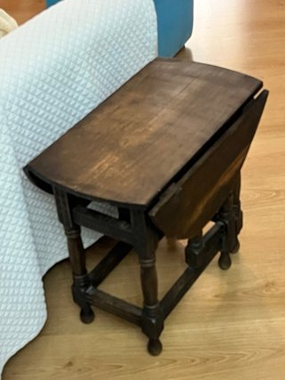 Mesa auxiliar abatible madera años 60