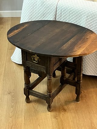 Mesa auxiliar abatible madera años 60