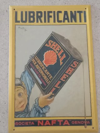 Targa pubblicitaria Shell Lubrificanti