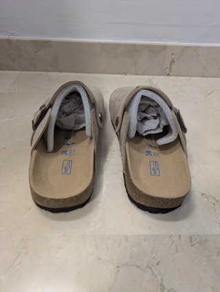 Zuecos Birkenstock Boston Beige