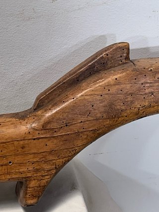 Yugo de Madera Maciza Tallada Antiguo J/A