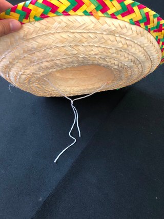 Chapéu Mexicano Palha Sombrero Colorido