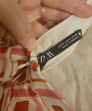 Vestido Zara estampado