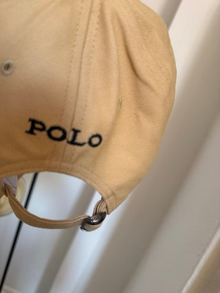Gorra Polo Ralph Lauren Beige Logo Negro