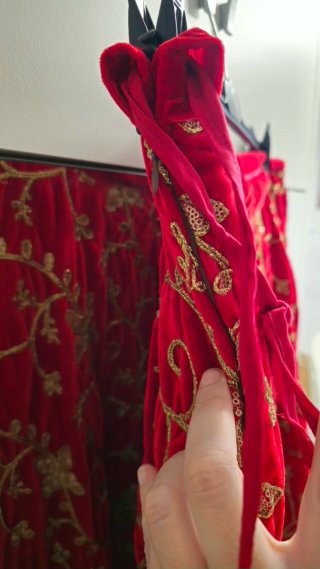 Traje Danza Egipcio Rojo Bordado