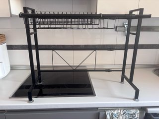 Escurridor platos ajustable negro