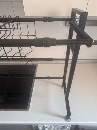 Escurridor platos ajustable negro