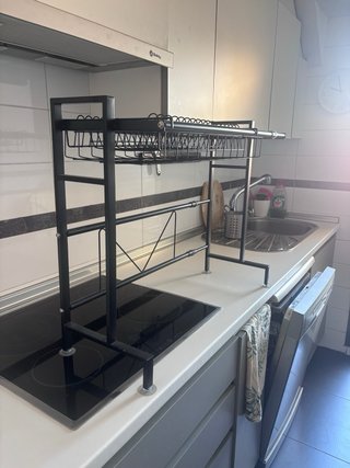 Escurridor platos ajustable negro