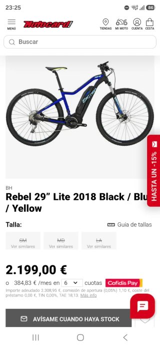 Bicicleta Eléctrica BH e-motion Rever 29