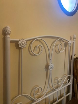 Cabecero cama 90cm forja blanco
