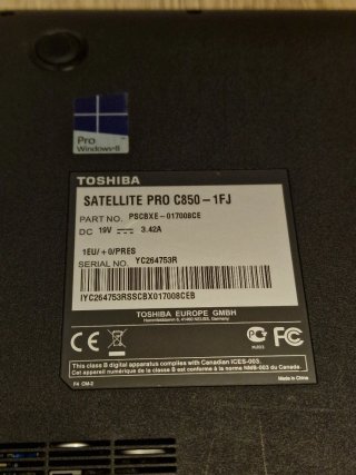 Toshiba Satellite PRO C850-1FJ