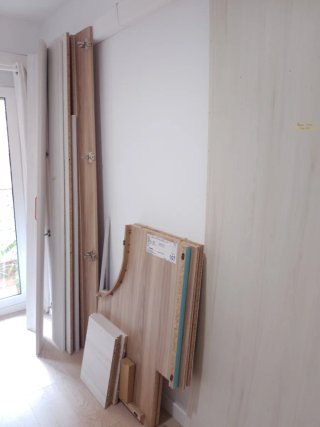 Armario esquinero madera