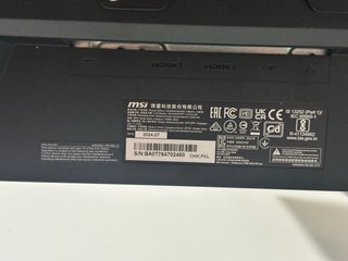 Monitor MSI Negro 180 HZ