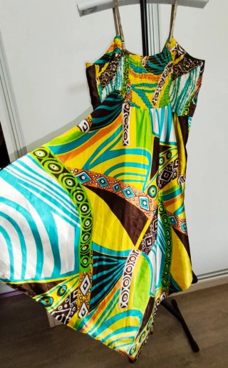 Vestido boho multicolor talla única