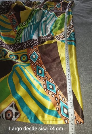 Vestido boho multicolor talla única