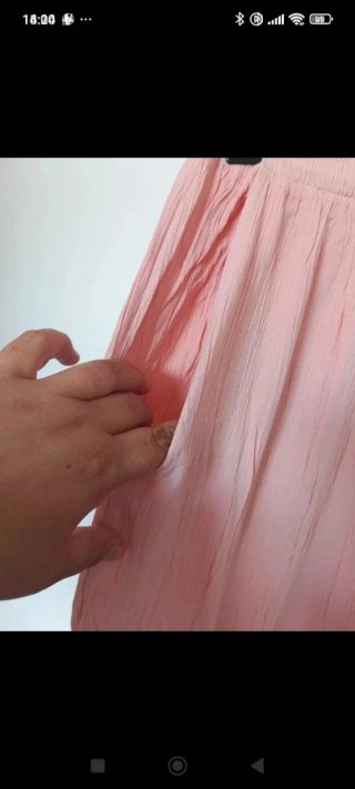 Pantalones anchos rosas talla L con bolsillos