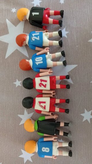 Lote 7 Figuras Playmobil Futbolistas