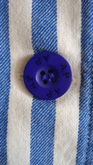 Chaqueta a.p. rayas azul y crema T. L