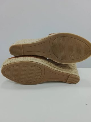 Esparteñas cuña marrón y beige