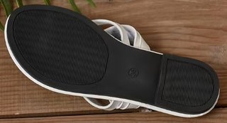 Sandalias planas blancas mujer T.39