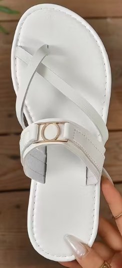 Sandalias planas blancas mujer T.39