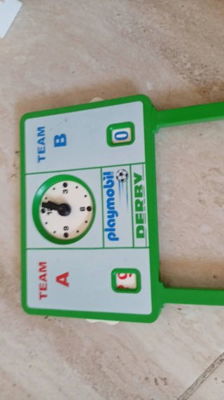 Piezas campo fútbol Playmobil y marcador