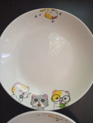 Set 4 Platos cristal  Animales Kawaii