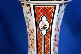 Tibor de porcelana japonés Panda con tapa