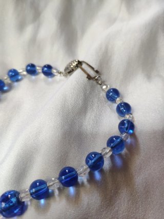 Collana vintage vetro di Murano blu