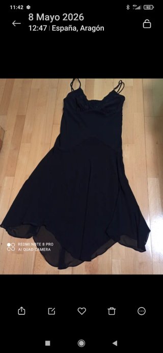 Vestido de gasa verano negro