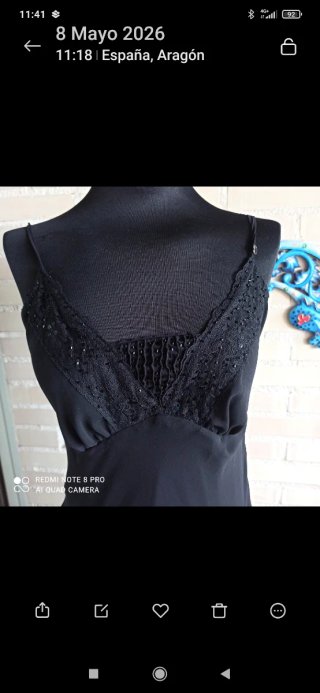 Vestido de gasa verano negro